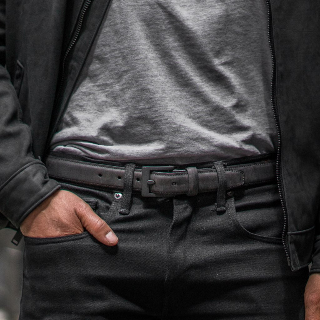 Men's Classic Leather Belt - Black