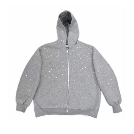 Crystal-Waterfall Galaxy Zip Up Hoodie