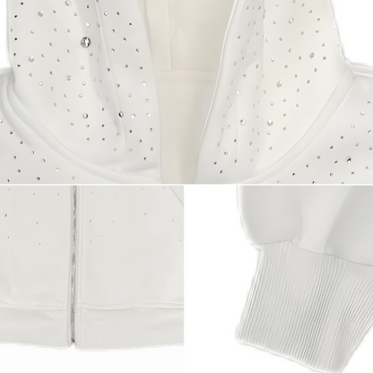 Crystal-Waterfall Galaxy Zip Up Hoodie