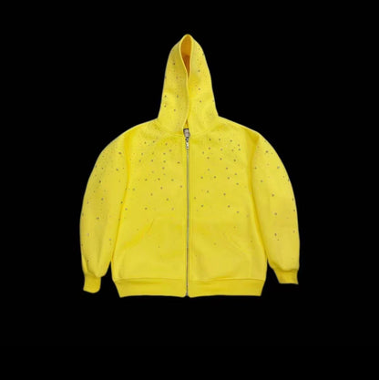 Crystal-Waterfall Galaxy Zip Up Hoodie