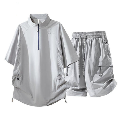 Street Techwear Biker Style Cargo Set
