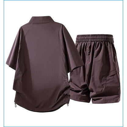 Street Techwear Biker Style Cargo Set