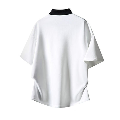 Black and White Color-Blocked Stylish T-shirt
