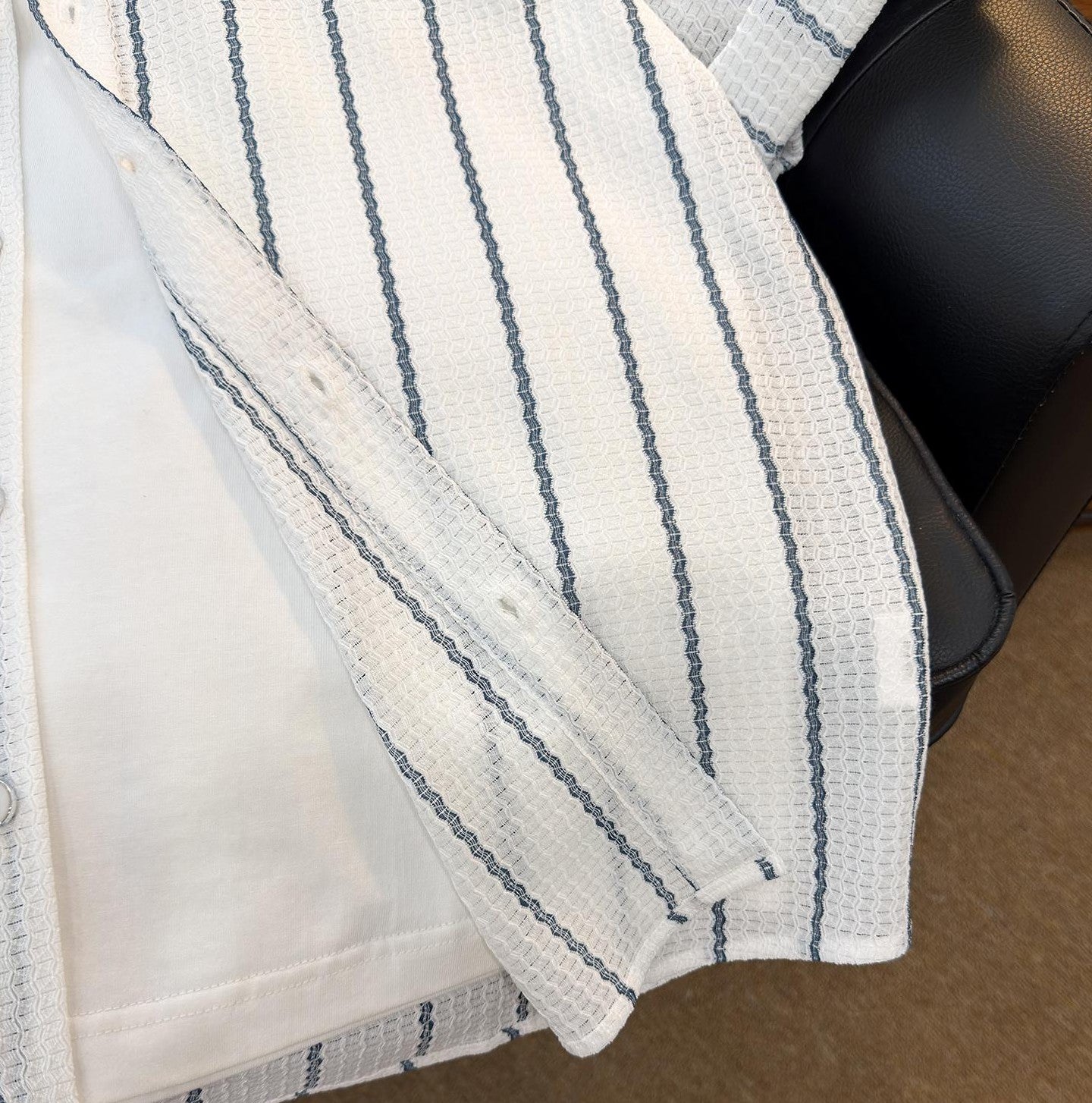 Trendy Breathable Casual Striped Shirt