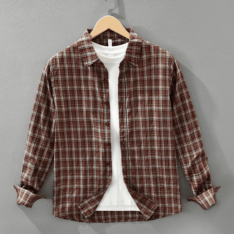 Retro Artistic Plaid Casual Loose Shirt