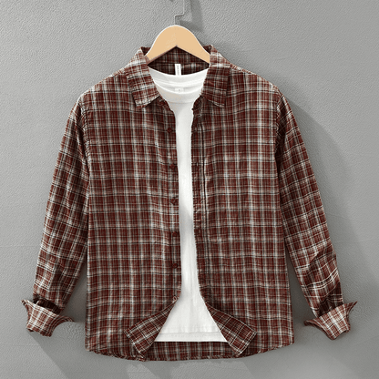Retro Artistic Plaid Casual Loose Shirt