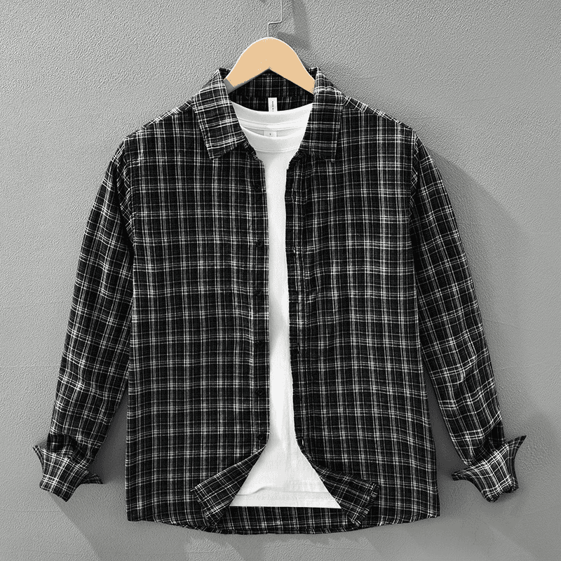 Retro Artistic Plaid Casual Loose Shirt