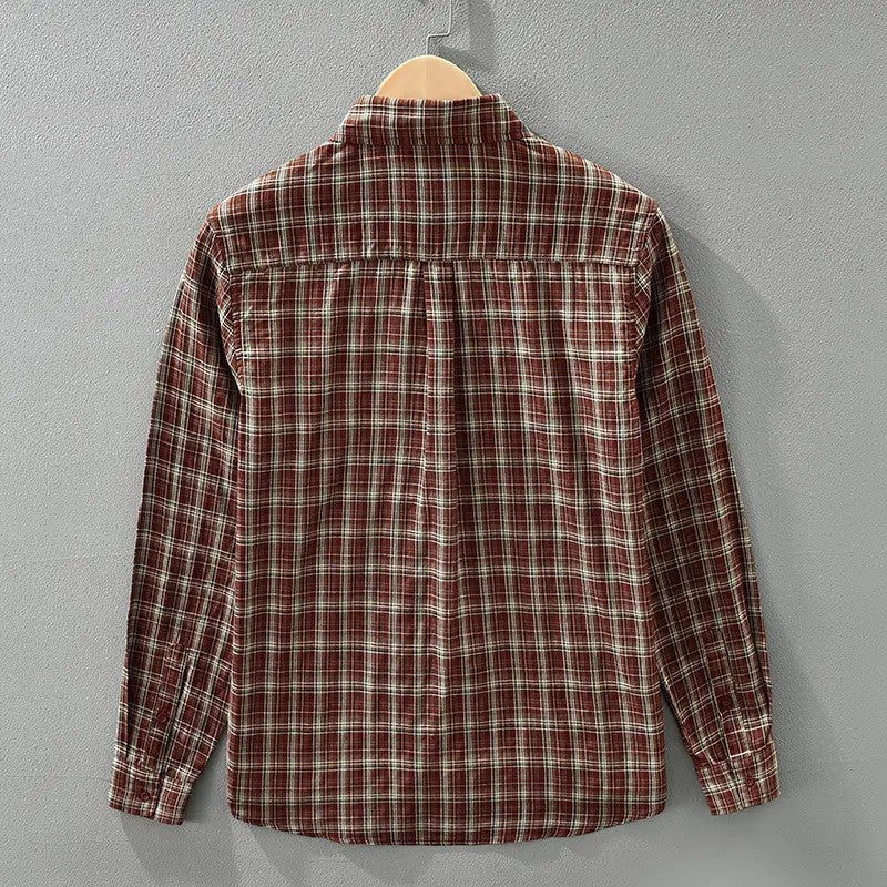 Retro Artistic Plaid Casual Loose Shirt